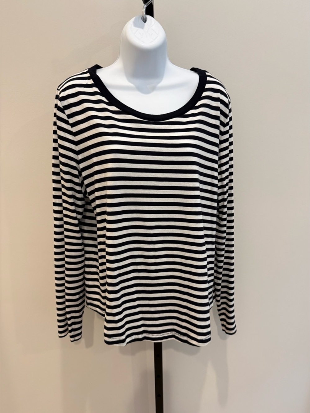 COS Black & White Striped Long-Sleeve Women's Top